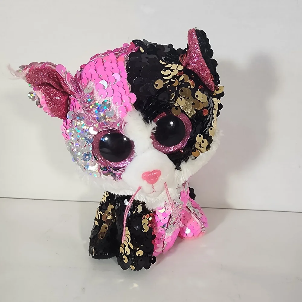 Plush TY Flippables Sequin Plush - Malibu the Cat (6 inch)